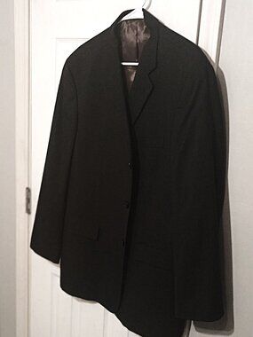 J. Ferrar Men Dark Brownish Gray Blazer  44R